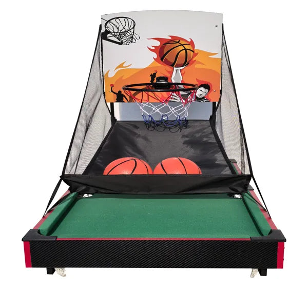 Multi Game Table 36, 2 In 1 Combo Game Table Basketball, Billiards.Parent-child Games, For Indoor Outdoor, Game Room, Friends,Family, Kids And Adults.