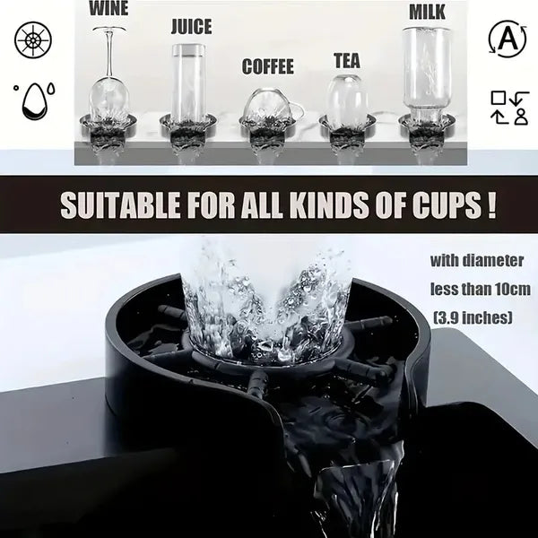 Two-piece Kitchen Sink Faucet Cup Flusher, Automatic Sink Flusher, Sink Sprayer With Kitchen Sink Hose, The Perfect Kitchen Sink Accessory To Upgrade Your Kitchen Sink With High Pressure Cup Washer An